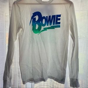 David Bowie White Long Sleeved Tee
